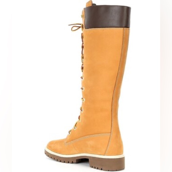 Timberland Tan and Brown Tall Lace-Up Boots - Picture 4 of 10